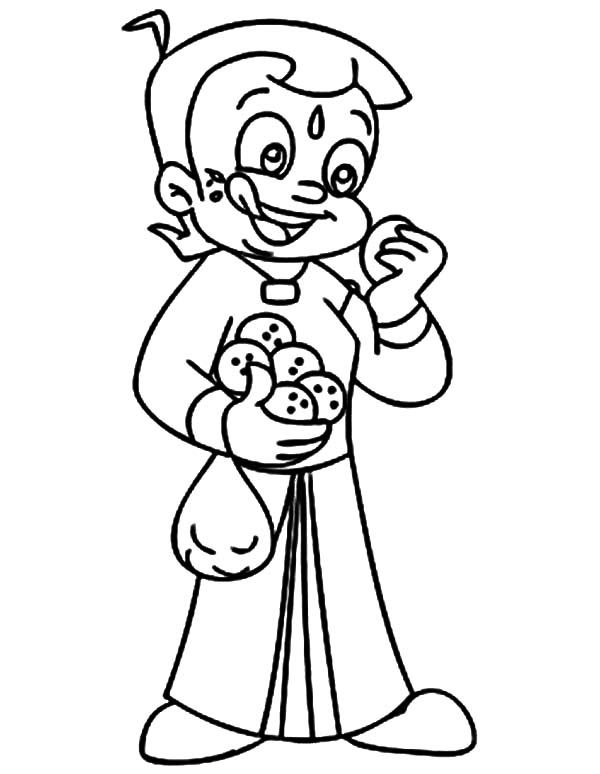 Plansa de colorat cu Chhota Bheem 20 13